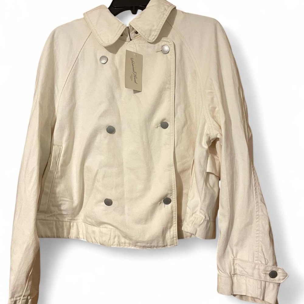 Universal Thread Cream Double-Breasted Trench Coat